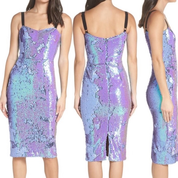 Dress the Population Dresses & Skirts - Dress the Population Lynda Iridescent Sequin Dress
